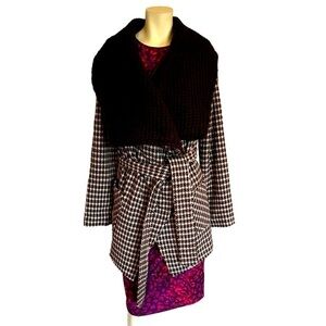 Wool blend Stetson wrap coat